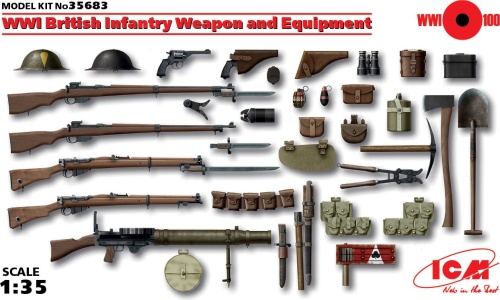 Weapons and equipment of the British infantry of World War I 1:35 ICM 35683