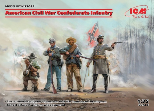 Confederate infantry of the American Civil War 1:35 ICM 35021
