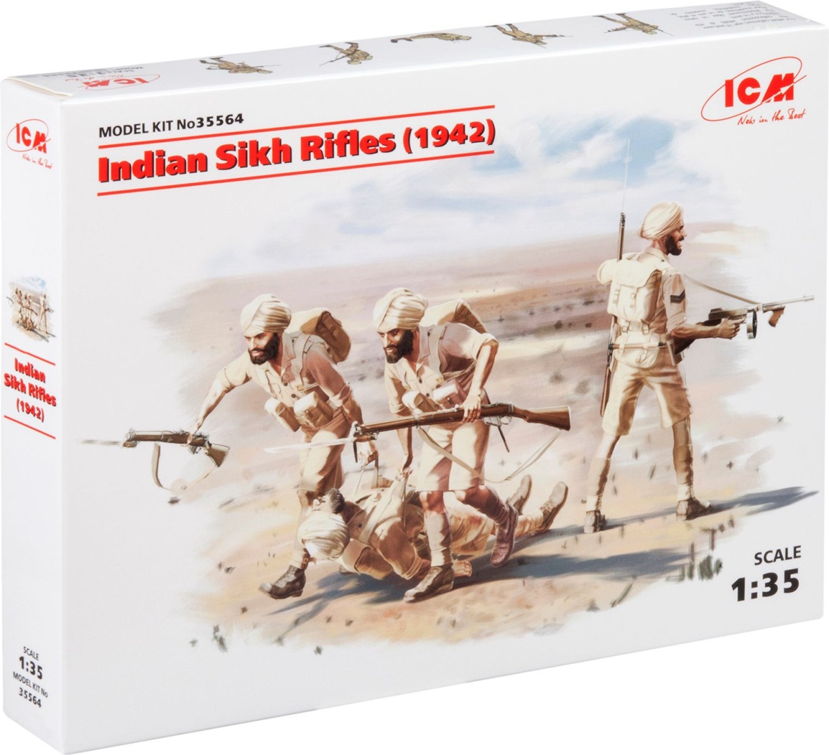 Zdjęcie dodatkowe produktu Indian Sikh Rifles (1942) 1:35 ICM 35564