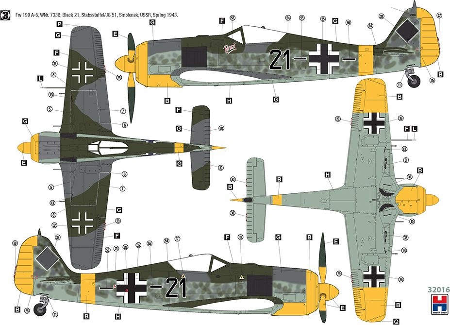 Zdjęcie dodatkowe produktu Focke-Wulf Fw 190 A-5 1:32 Hobby 2000 32016