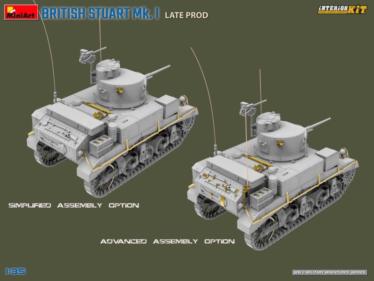Zdjęcie dodatkowe produktu Brytyjski Stuart Mk. I Late Prod Interior Kit 1:35 MiniArt 35441