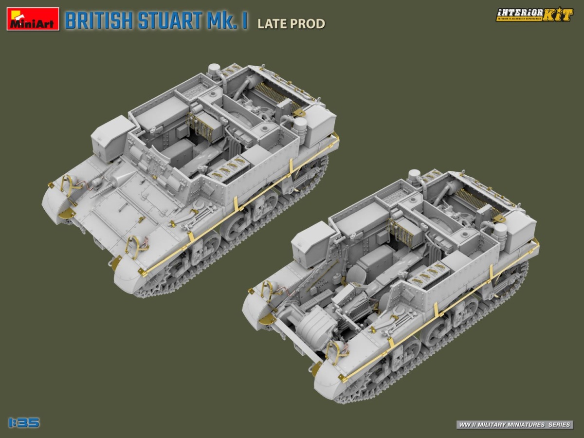 Zdjęcie dodatkowe produktu Brytyjski Stuart Mk. I Late Prod Interior Kit 1:35 MiniArt 35441