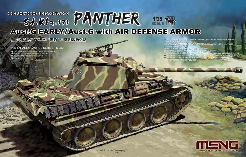 Zdjęcie główne produktu Sd.Kfz.171 Panther Ausf.G Niemiecki czołg średni 1:35 Meng TS-052
