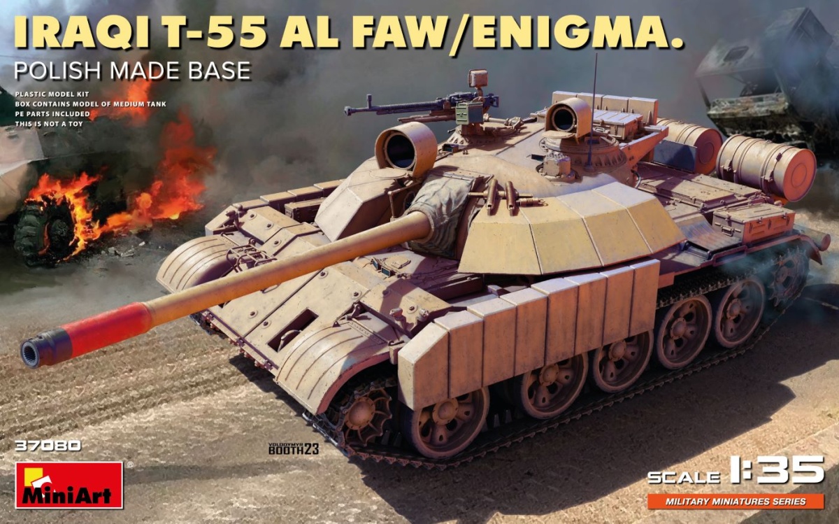 Zdjęcie główne produktu Iraqi T-55 Al Faw / Enigma Polish Made Base 1:35 MiniArt 37080