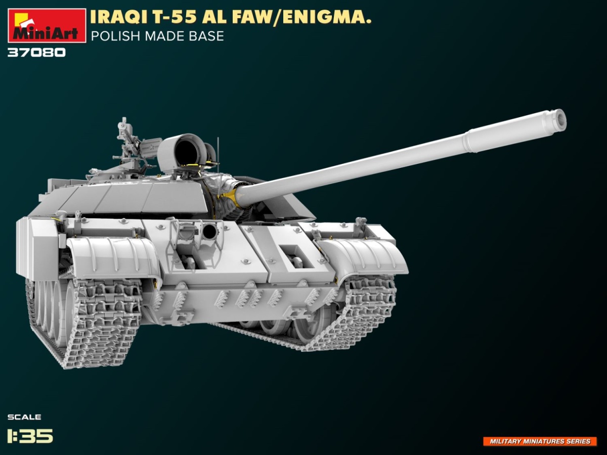 Zdjęcie dodatkowe produktu Iraqi T-55 Al Faw / Enigma Polish Made Base 1:35 MiniArt 37080
