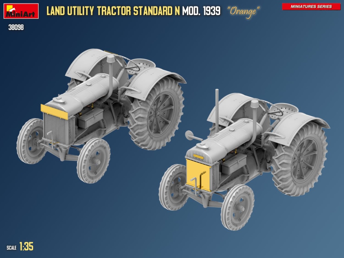 Zdjęcie dodatkowe produktu Land Utility Tractor Standard N “Orange” Mod. 1939 1:35 MiniArt 38098