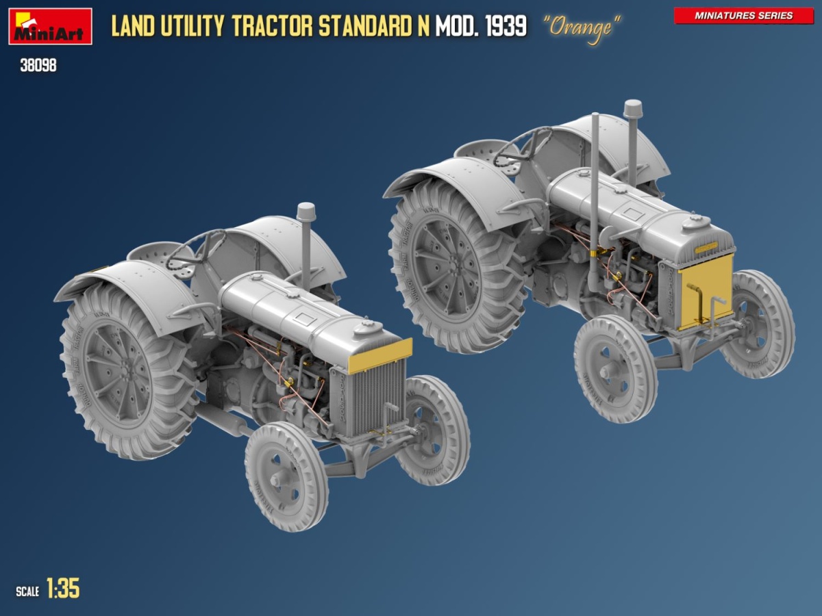 Zdjęcie dodatkowe produktu Land Utility Tractor Standard N “Orange” Mod. 1939 1:35 MiniArt 38098