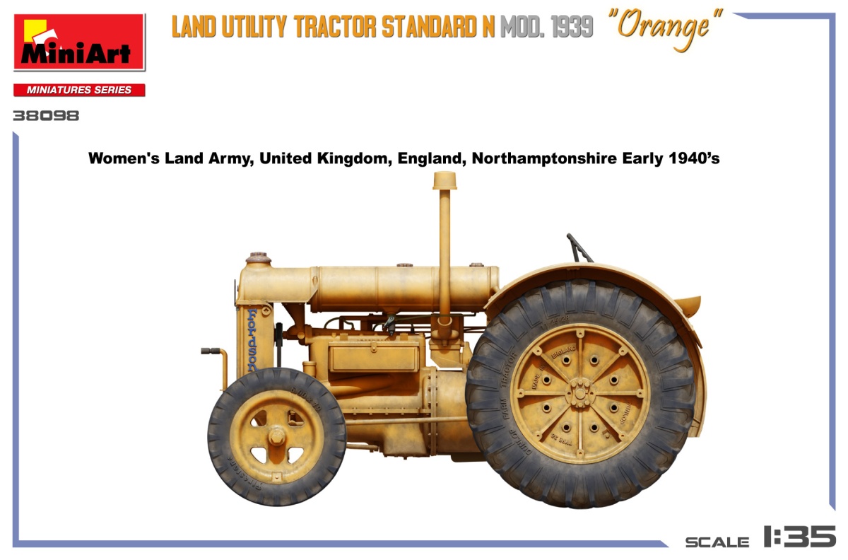 Zdjęcie dodatkowe produktu Land Utility Tractor Standard N “Orange” Mod. 1939 1:35 MiniArt 38098