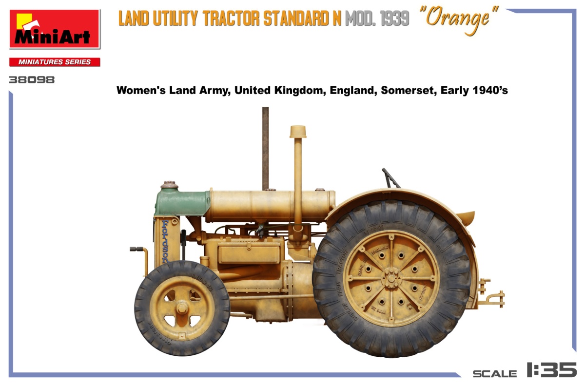 Zdjęcie dodatkowe produktu Land Utility Tractor Standard N “Orange” Mod. 1939 1:35 MiniArt 38098