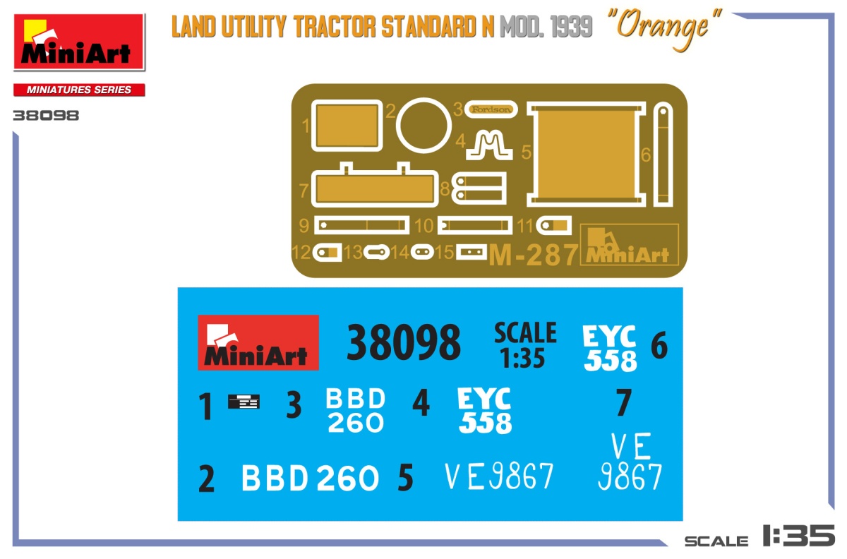 Zdjęcie dodatkowe produktu Land Utility Tractor Standard N “Orange” Mod. 1939 1:35 MiniArt 38098