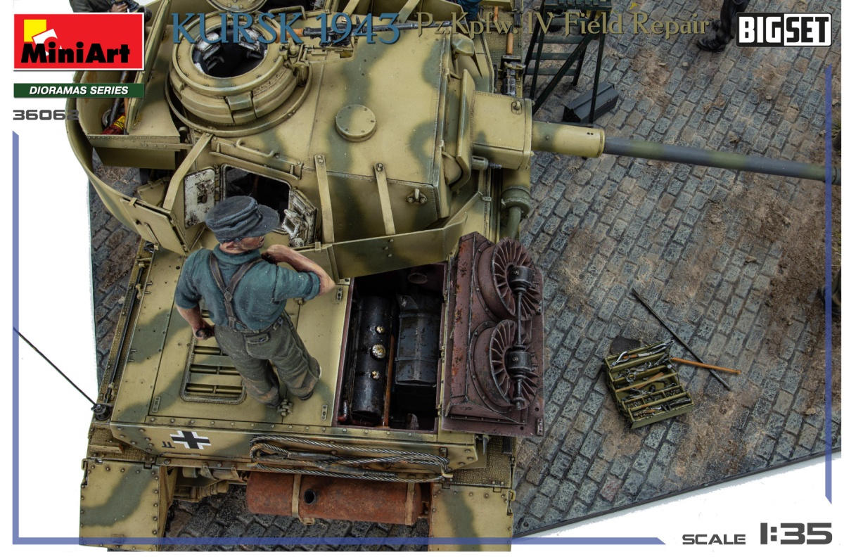 Zdjęcie dodatkowe produktu Kursk 1943 Pz.Kpfw. IV Field Repair Big Set 1:35 MiniArt 36062