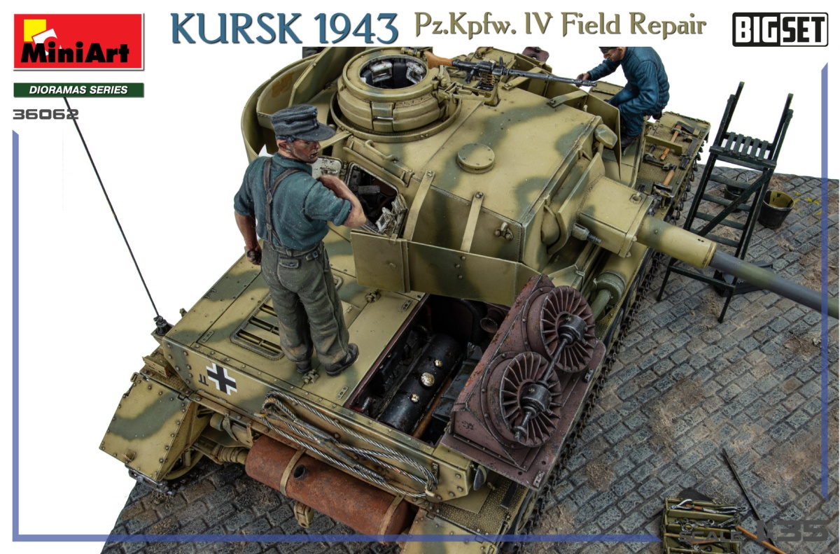 Zdjęcie dodatkowe produktu Kursk 1943 Pz.Kpfw. IV Field Repair Big Set 1:35 MiniArt 36062