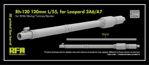 Rh-120 120mm L/55 barrel designed for Leopard 2A6/7 (3D printed) 1:35 Rye Field Model 2095