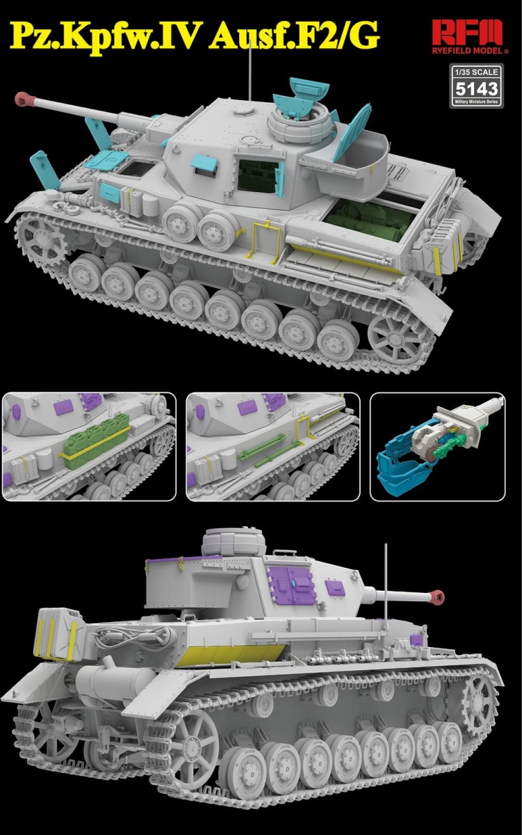 Zdjęcie dodatkowe produktu Pz.Kpfw. IV Ausf. F2/G 1:35 Rye Field Model 5143