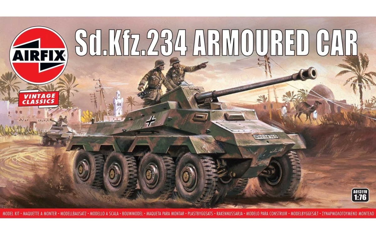 Zdjęcie główne produktu Samochód pancerny Sd.Kfz.234 1:76 Airfix 01311V