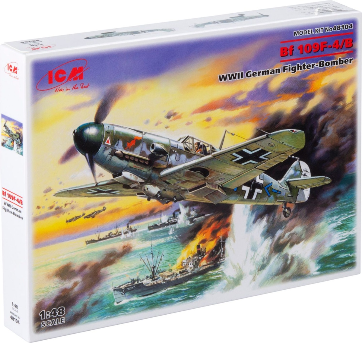 Zdjęcie dodatkowe produktu Messerschmitt Bf 109F-4/B 1:48 ICM 48104