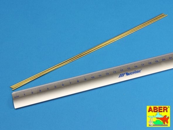 Zdjęcie dodatkowe produktu Rurki mosiężne fi1,50x0,20 mm dł. 245 mm x 4 szt. ABER BT15X02