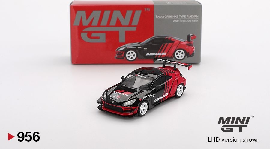 Zdjęcie główne produktu Toyota GR86 HKS Type R Advan 2022 Tokyo Auto Salon 1:64 Mini GT 00956