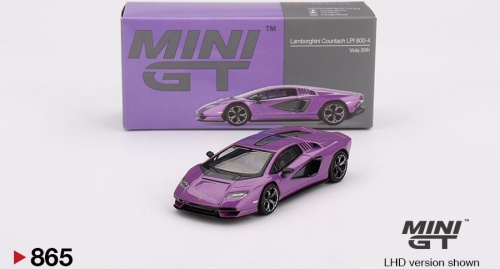 Lamborghini Countach LPI 800-4 Viola 30th (Left-Hand Boxed) 1:64 Mini GT 00865-L