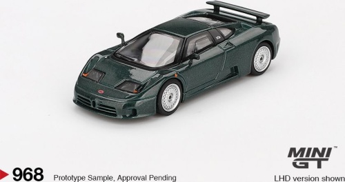 Bugatti EB110 GT Dark Green (Blister Packaging) 1:64 Mini GT 00968-BL