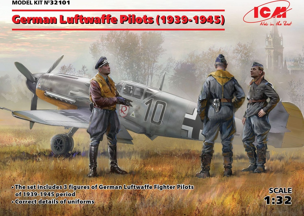 Zdjęcie główne produktu Niemieccy Piloci Luftwaffe (1939-1945) 1:32 ICM 32101