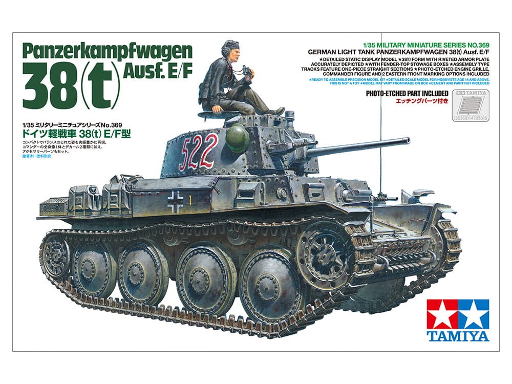 Zdjęcie główne produktu German Light Tank Panzerkampfwagen 38(t) Ausf.E/F 1:35 Tamiya 35369