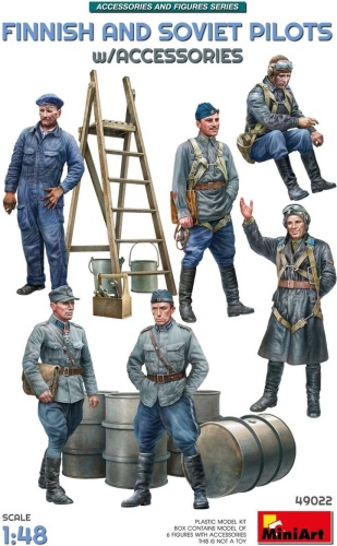 Finnish and Soviet World War II pilots with accessories (6 figures) 1:48 MiniArt 49022