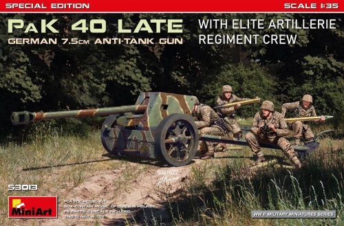 German 7.5 cm anti-tank gun PAK 40 with crew 1:35 MiniArt 53013