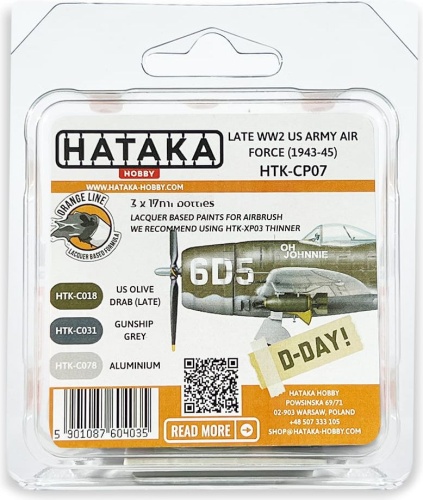 US Army Air Force paint set from the end of World War II (1943-45) Hataka CP07