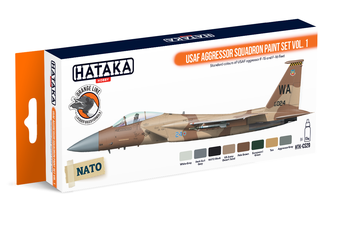 Zdjęcie główne produktu Zestaw farb Hataka HTK-CS29 USAF Aggressor Squadron Paint Set Vol. 1