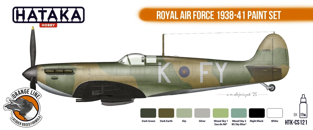 Zdjęcie dodatkowe produktu Zestaw farb Hataka HTK-CS121 Royal Air Force 1938-41