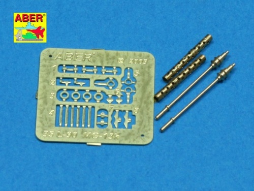 Set of 2 barrels for German MG13k 1:35 machine guns ABER 35L090