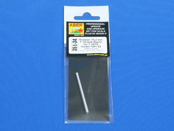 Zdjęcie dodatkowe produktu Lufa 76,2mm F-34 do czołgu T-34/76 1:35 ABER 35L034