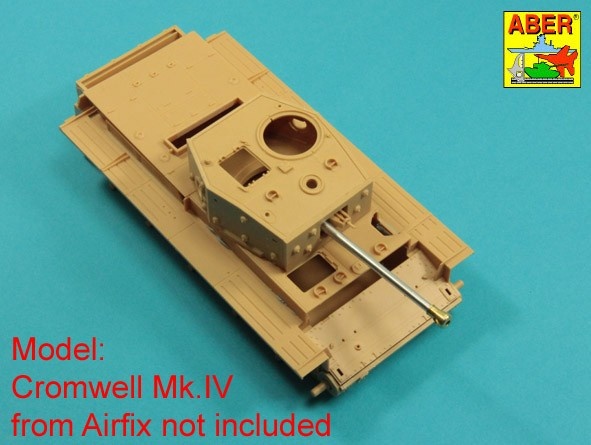 Zdjęcie dodatkowe produktu Brytyjska lufa 75 mm z bardzo późnym hamulcem wylotowym do Cromwell Mk. IV 1:35 Aber 35L037