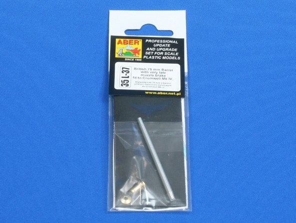 Zdjęcie dodatkowe produktu Brytyjska lufa 75 mm z bardzo późnym hamulcem wylotowym do Cromwell Mk. IV 1:35 Aber 35L037