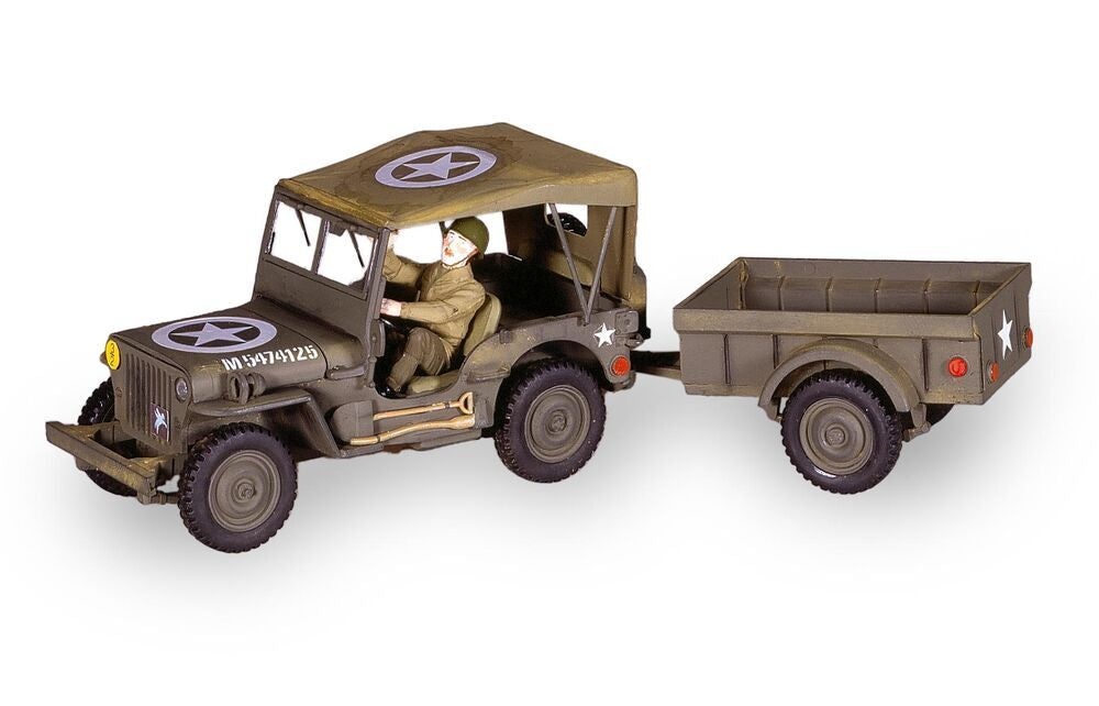 Zdjęcie dodatkowe produktu US 1/4 Ton Truck 'n Trailer 1:35 Heller 81105