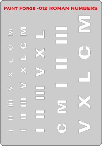 M Paint Forge Roman Letter Templates PFST012M
