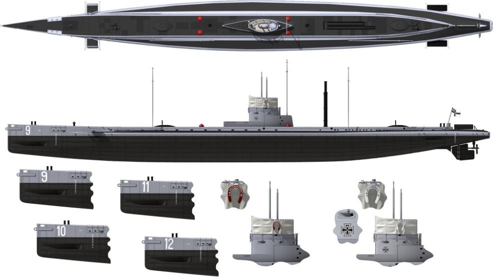 Zdjęcie Niemiecki okręt podwodny SM U9 1:72 Das Werk DW72001