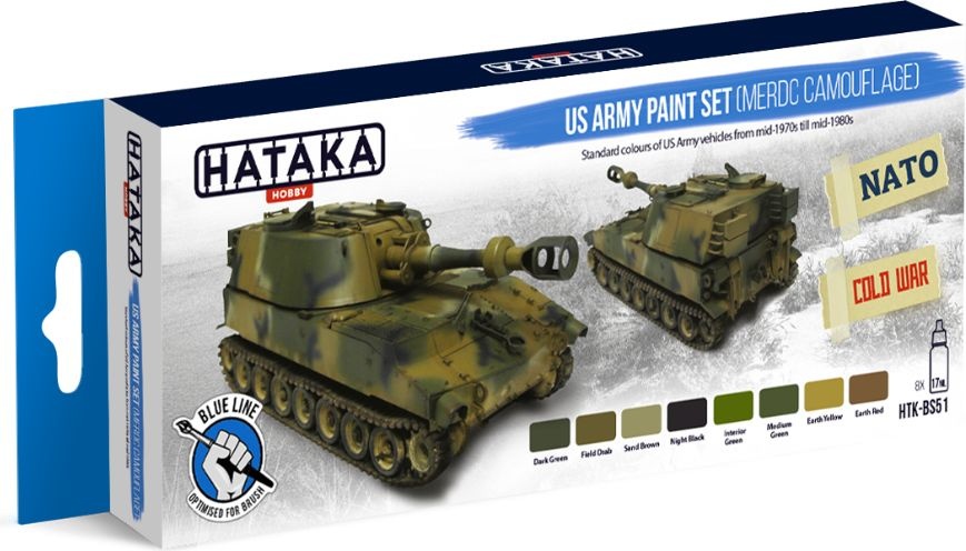 Zdjęcie Zestaw farb US Army Paint Set (MERDC Camouflage) 8x17ml Hataka HTK-BS51