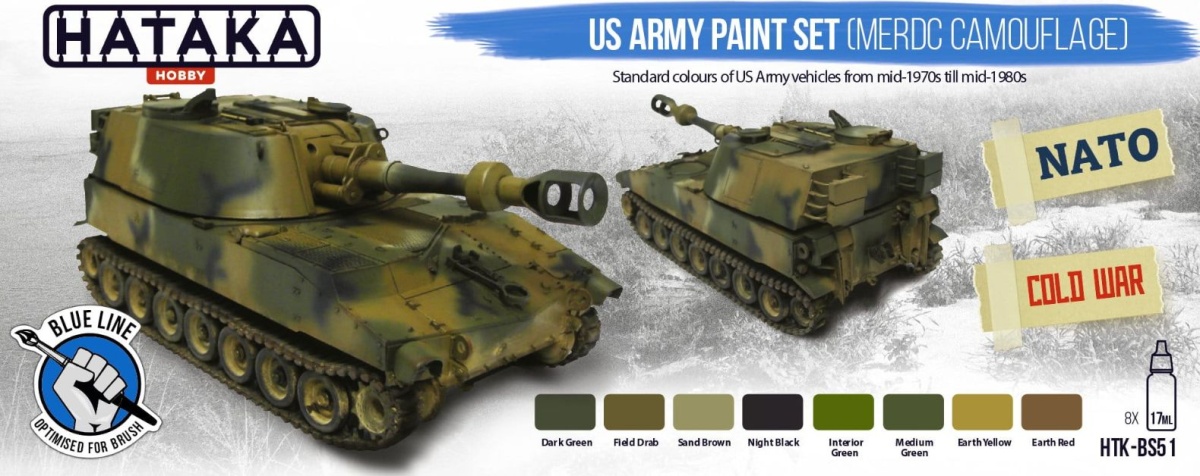 Zdjęcie Zestaw farb US Army Paint Set (MERDC Camouflage) 8x17ml Hataka HTK-BS51