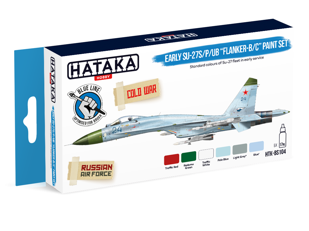 Zdjęcie Zestaw farb Early Su-27S/P/UB "Flanker-B/C" 6x17ml Hataka HTK-BS104
