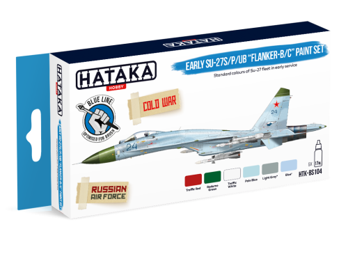 Early Su-27S/P/UB "Flanker-B/C" paint set 6x17ml Hataka HTK-BS104