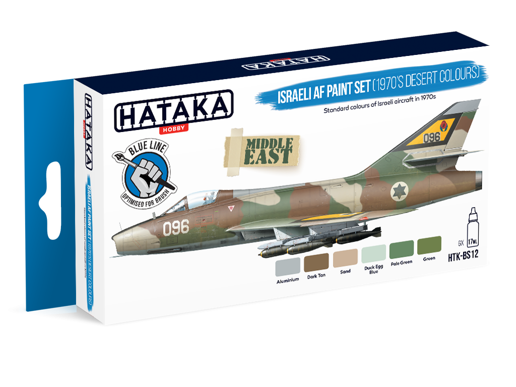 Zdjęcie Zestaw farb Israeli AF Paint Set (1970's Desert Colours) 6x17ml Hataka HTK-BS12