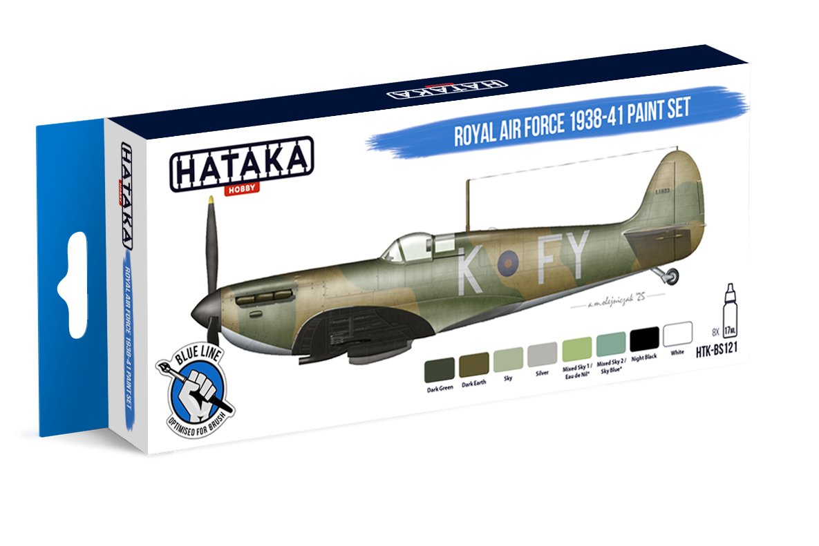 Zdjęcie Zestaw farb Royal Air Force 1938-41 8x17ml Hataka HTK-BS121