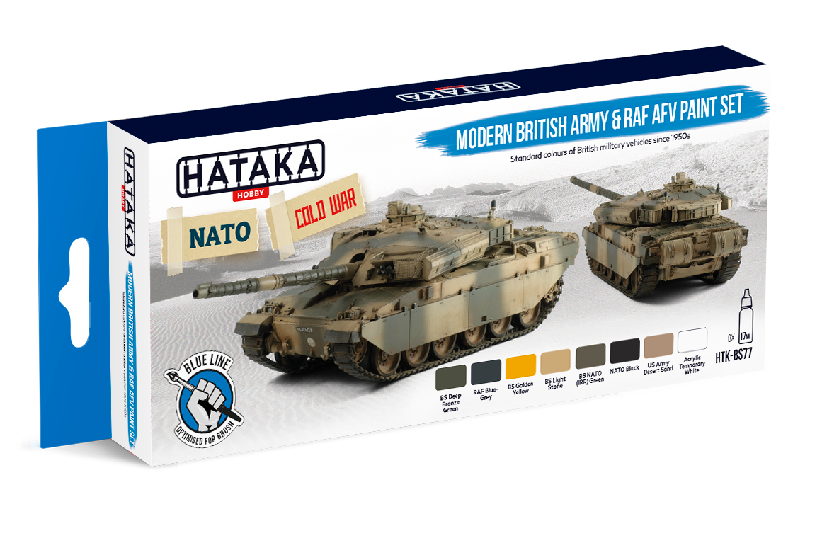 Zdjęcie Zestaw farb Modern British Army & RAF AFV 8x17ml Hataka HTK-BS77