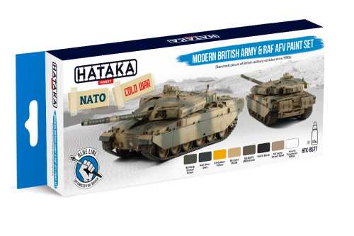 Modern British Army & RAF AFV paint set 8x17ml Hataka HTK-BS77