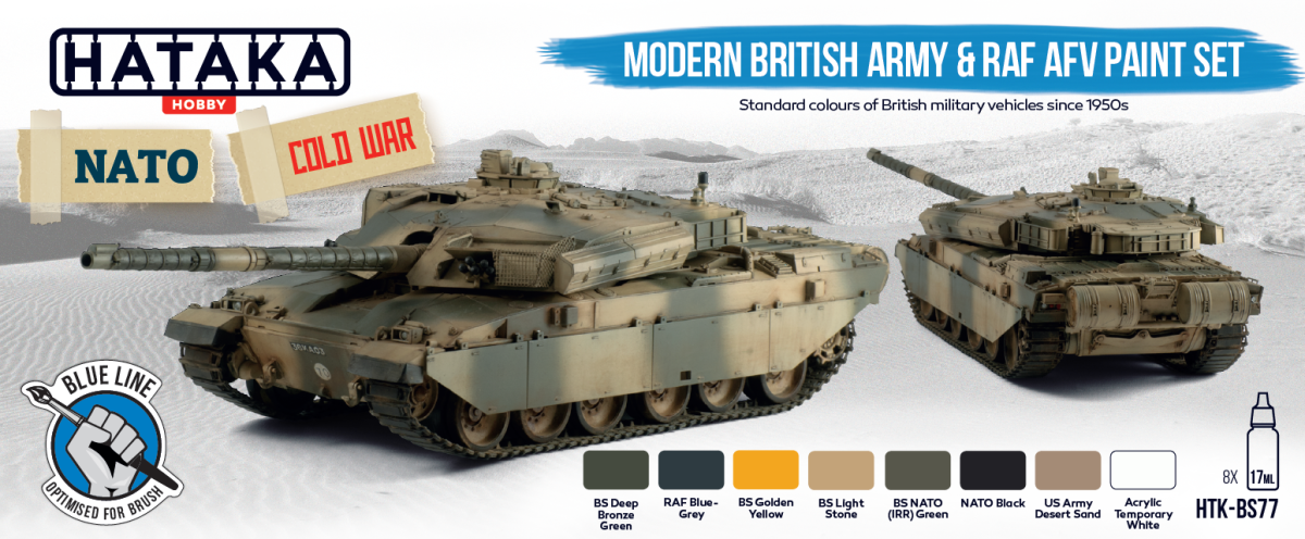 Zdjęcie Zestaw farb Modern British Army & RAF AFV 8x17ml Hataka HTK-BS77