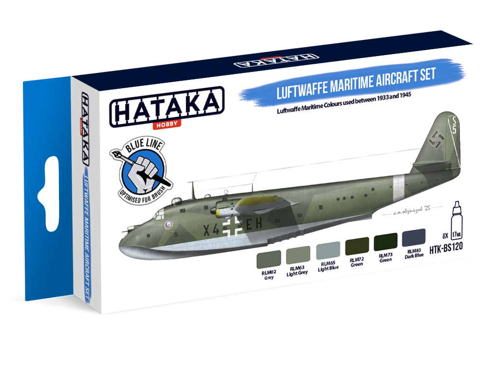 Zdjęcie Zestaw farb Luftwaffe Maritime Aircraft Set 6x17ml Hataka HTK-BS120