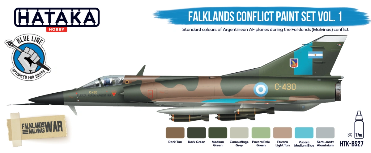 Zdjęcie Zestaw farb Falklands Conflict Paint Set Vol. 1 8x17ml Hataka HTK-BS27