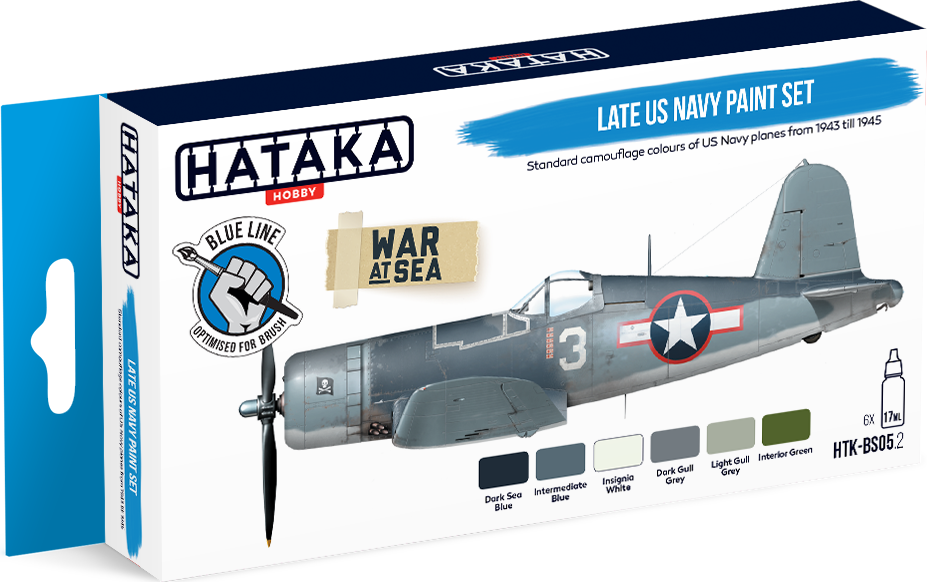 Zdjęcie Zestaw farb Late US Navy Paint Set 6x17ml Hataka BS05.2